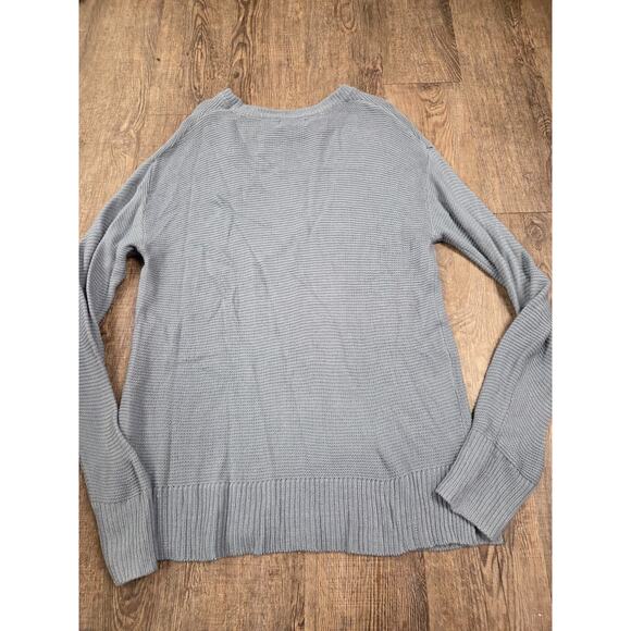 Be Cool Crewneck Knit Medium Blue Tunic Long Sleeve Sweater Women's Large - Picture 3 of 3